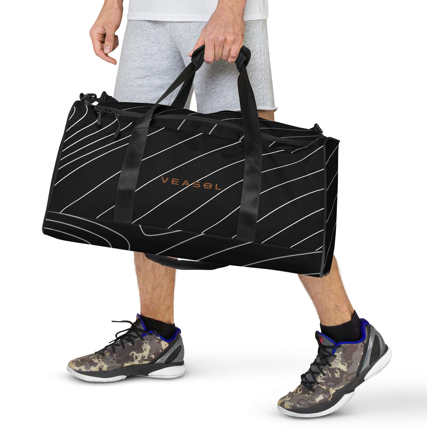 Designer duffle bag